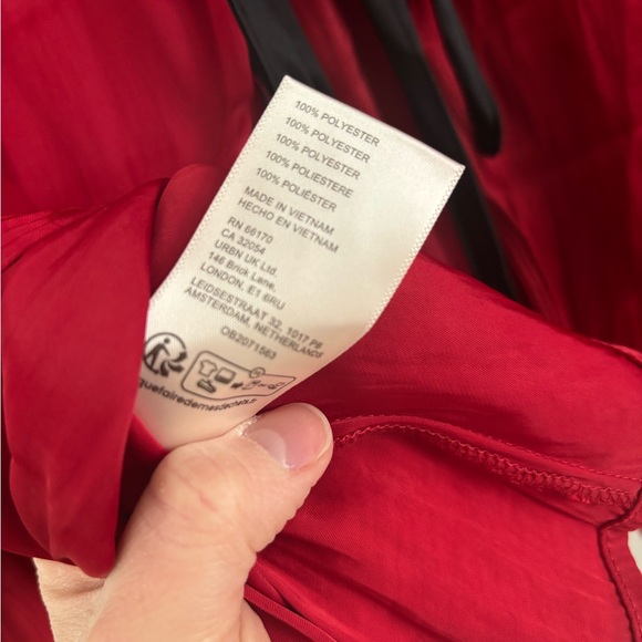 NWT Free People Red Women's Top | Back Black Tie Detail | M | Valentines Day - Picture 6 of 6